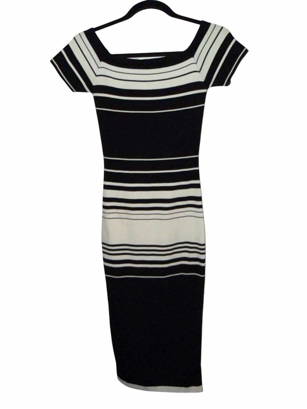 Fitted Black & White Dress